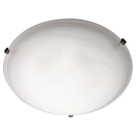 Maxim Three Light Oil Rubbed Bronze Marble Glass Bowl Flush Mount 2681MROI